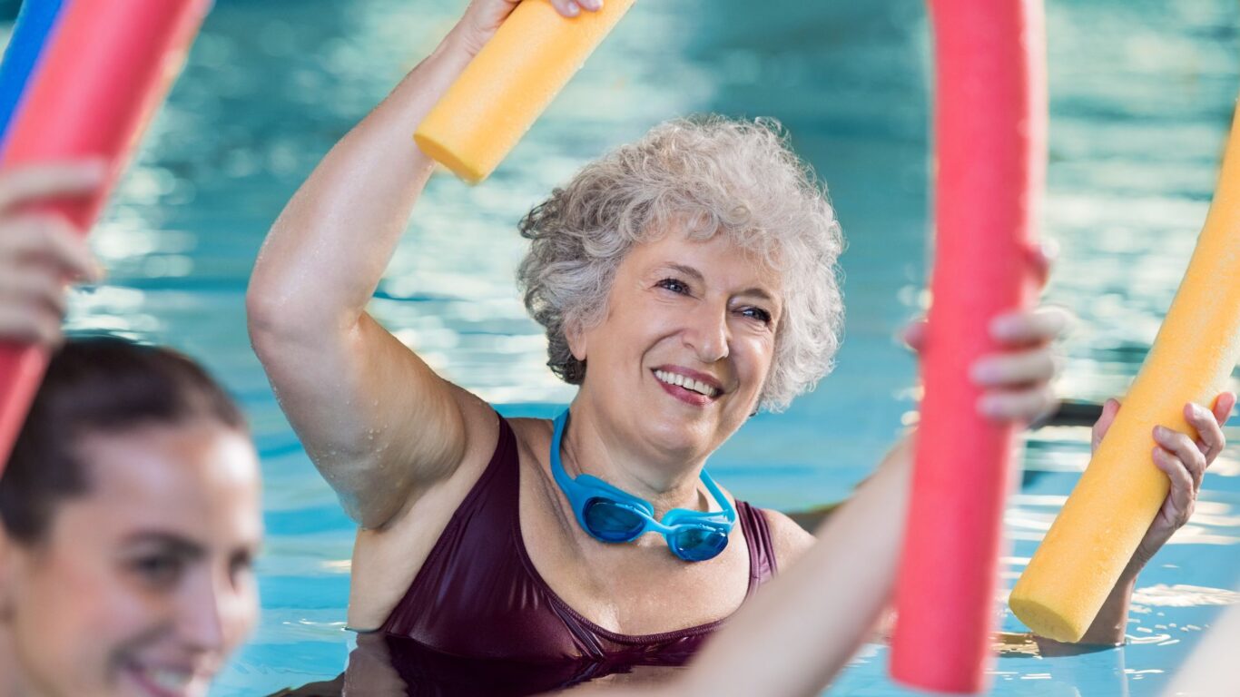aqua aerobics stock